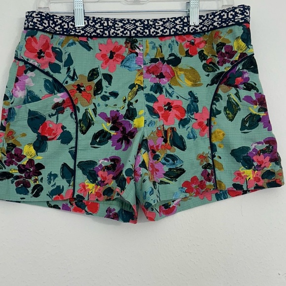 Anthropologie Cartonnier SkyFlower Patterned Fabric Short  in Size 8 - Picture 5 of 14